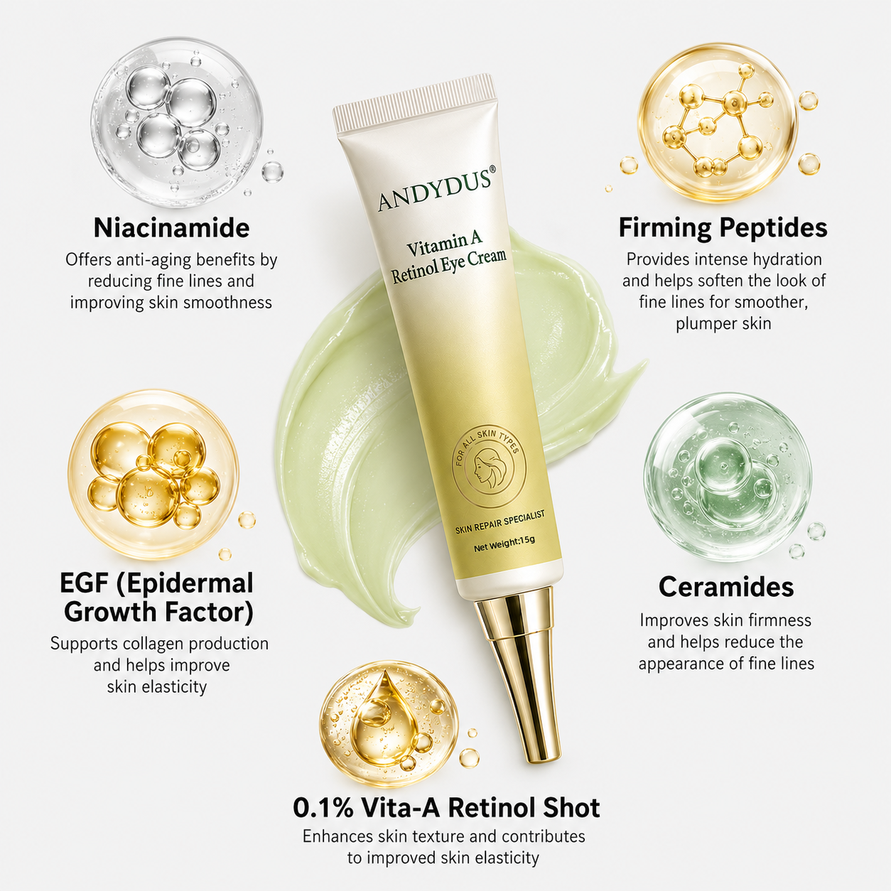 Last Day Promotion 50% OFF：Andydus® Vitamin A Retinol Eye cream