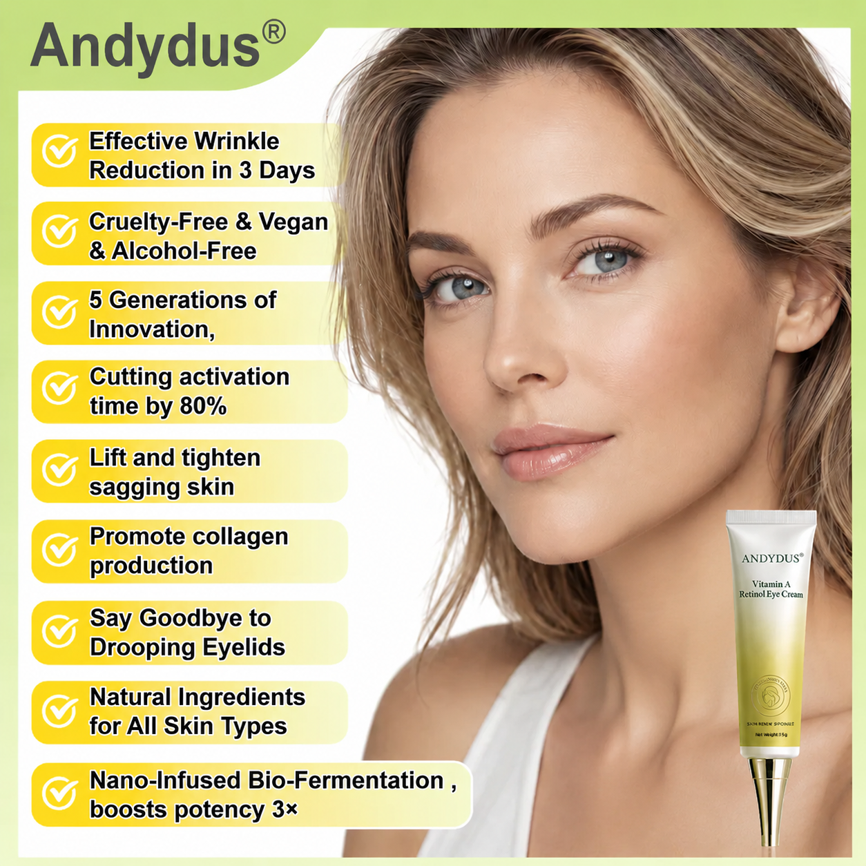 Last Day Promotion 50% OFF：Andydus® Vitamin A Retinol Eye cream